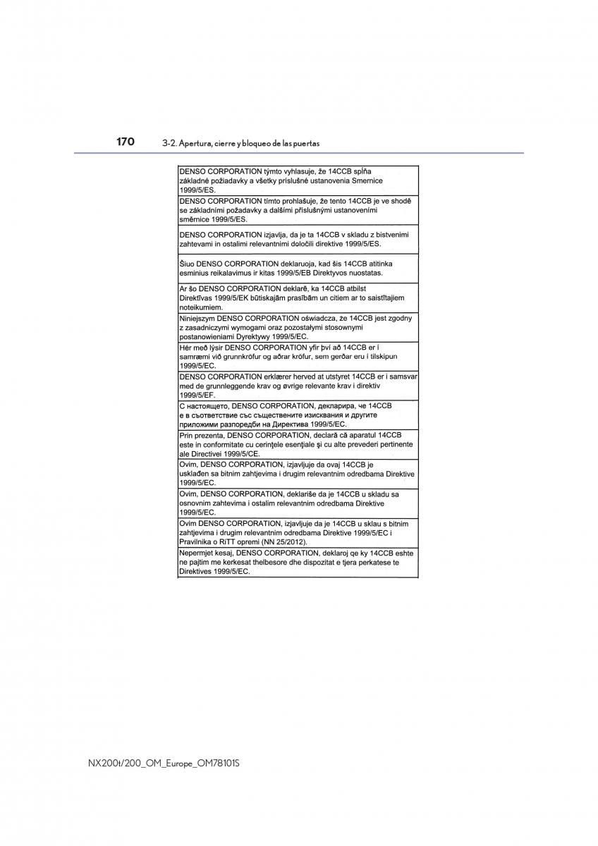 Lexus NX manual del propietario / page 170