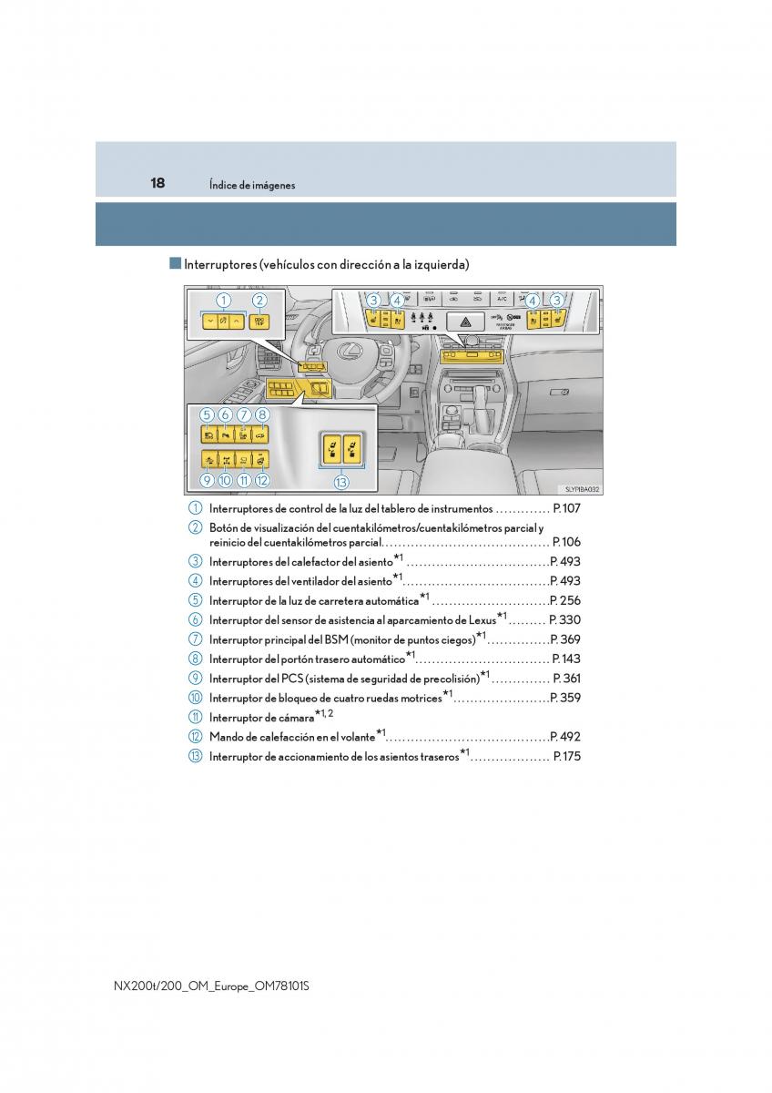 Lexus NX manual del propietario / page 18