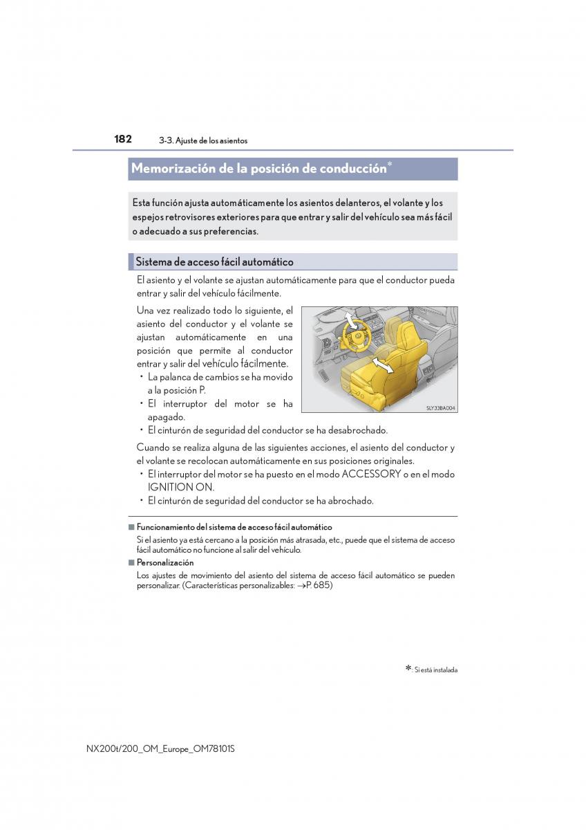 Lexus NX manual del propietario / page 182