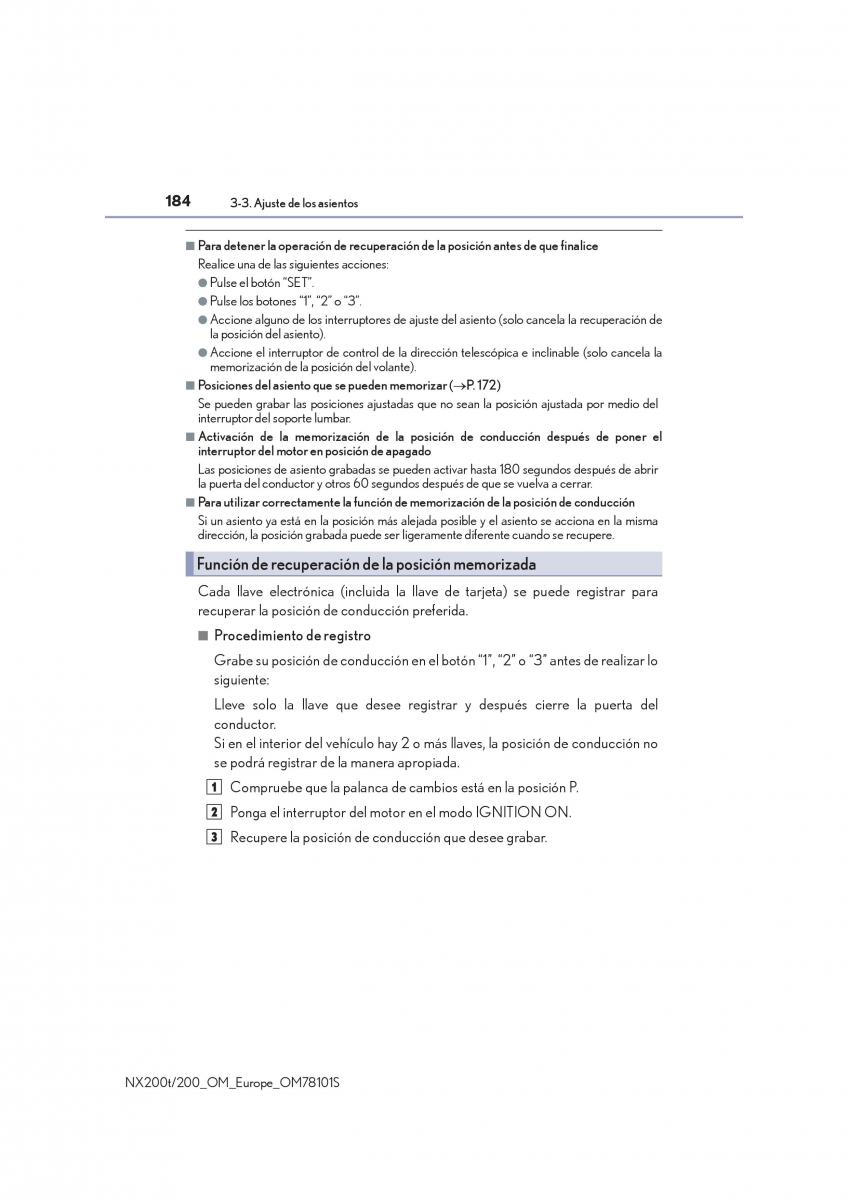 Lexus NX manual del propietario / page 184