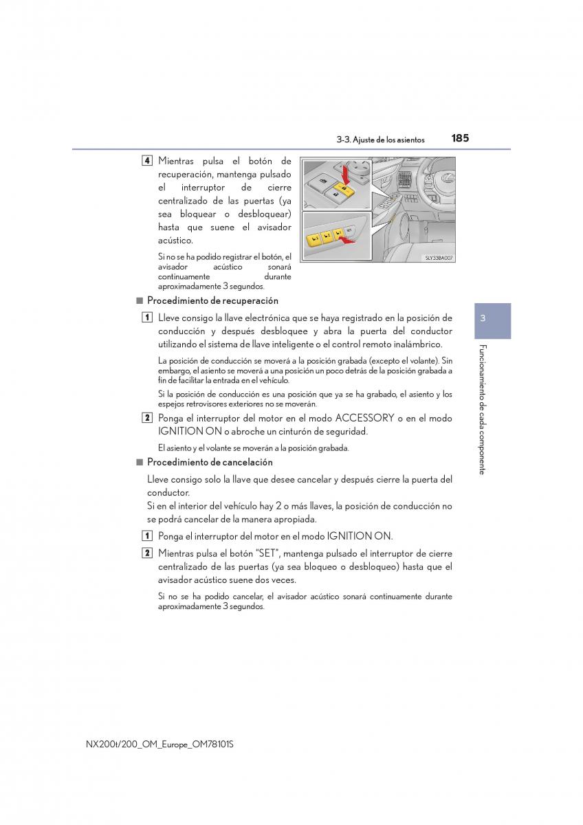 Lexus NX manual del propietario / page 185