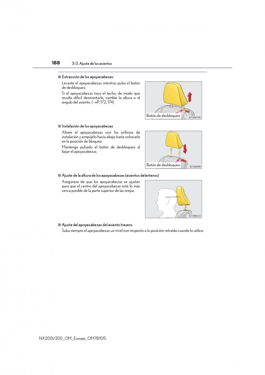 Lexus NX manual del propietario / page 188