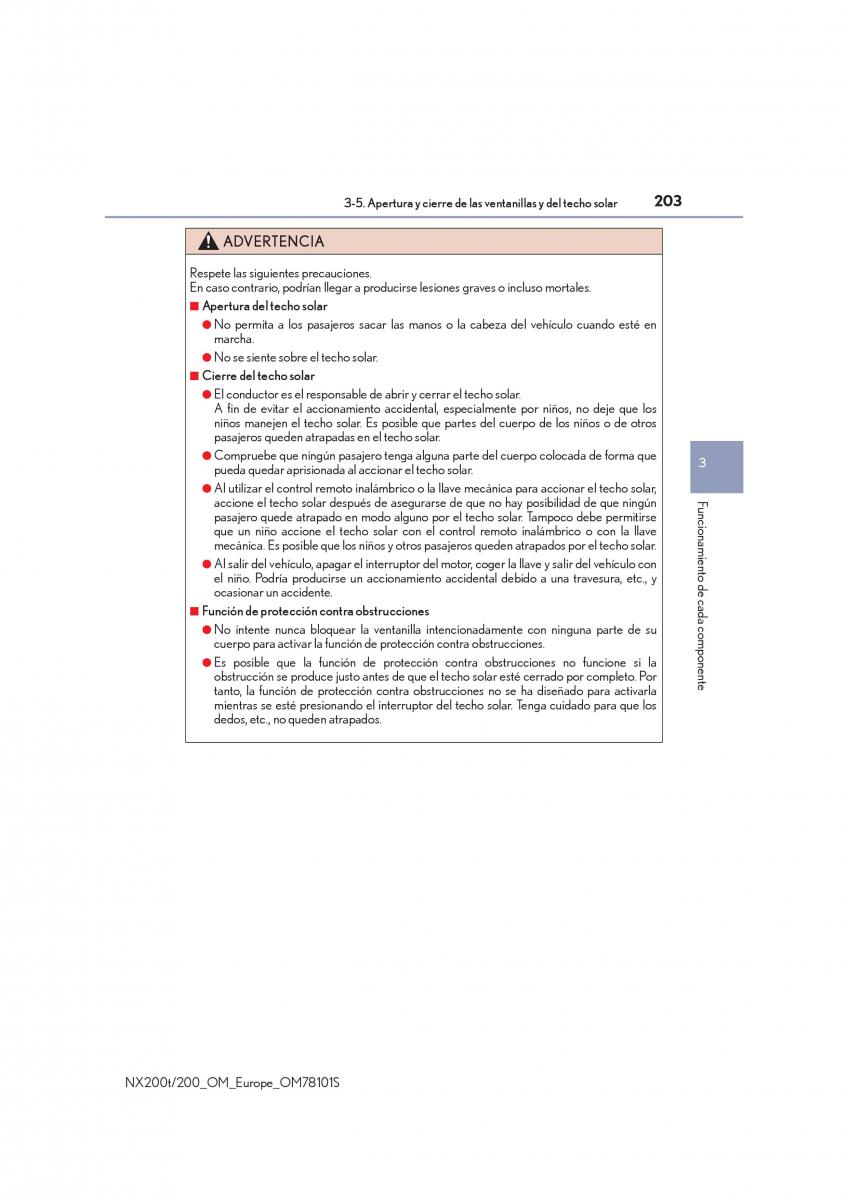 Lexus NX manual del propietario / page 203