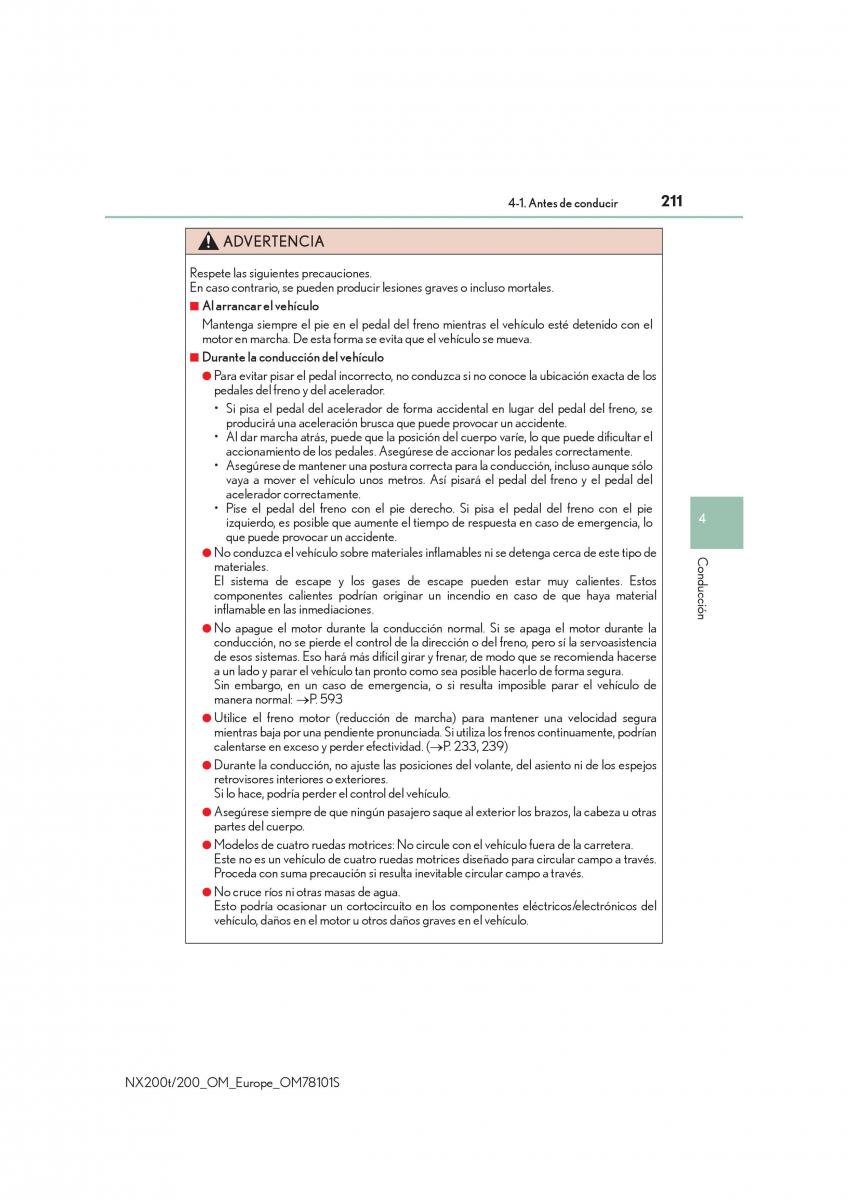 Lexus NX manual del propietario / page 211