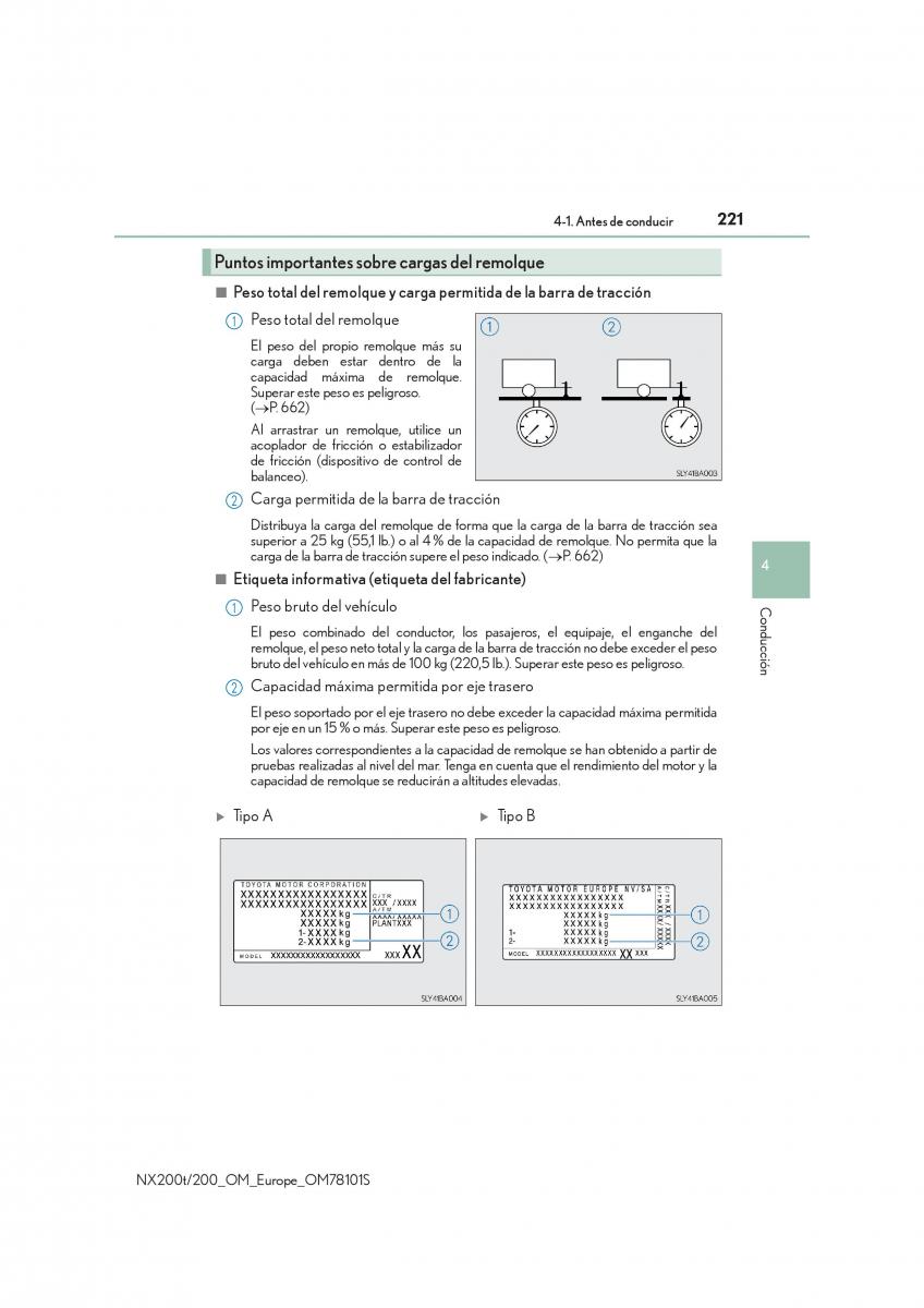 Lexus NX manual del propietario / page 221