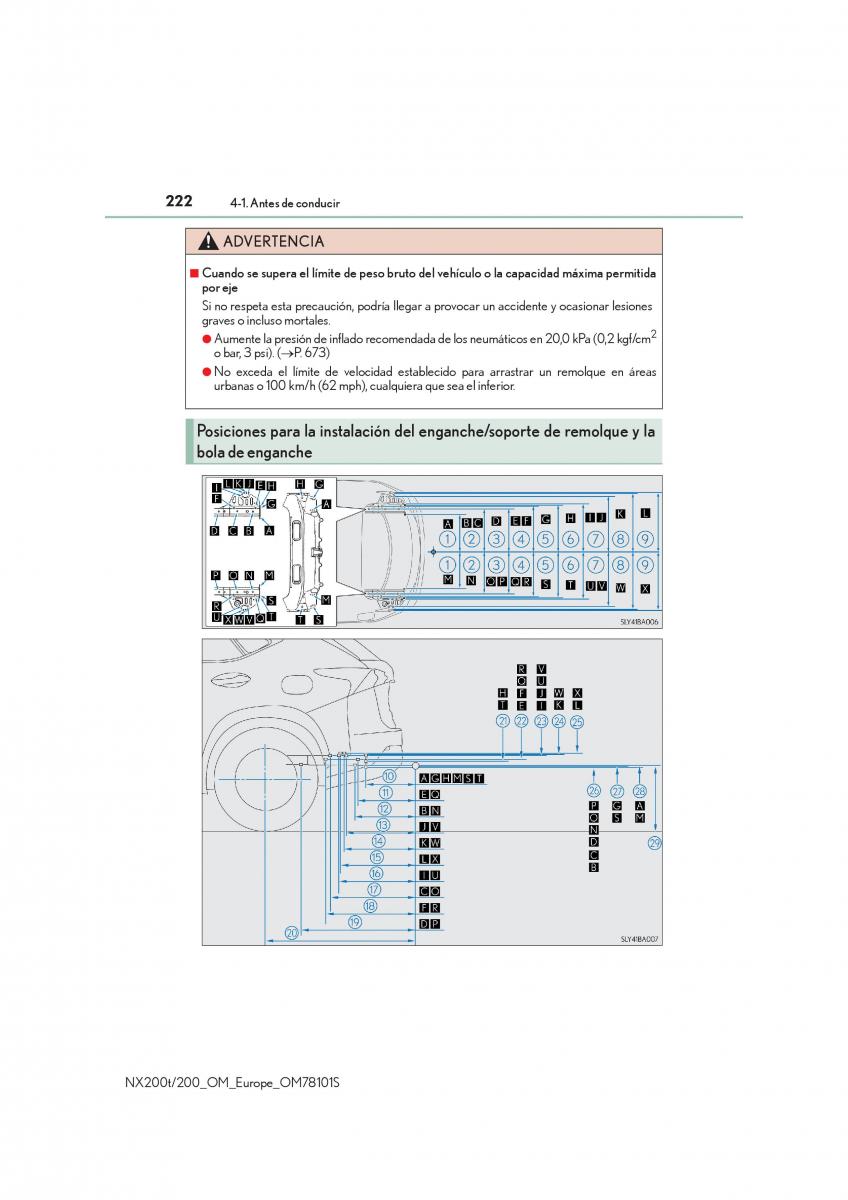 Lexus NX manual del propietario / page 222