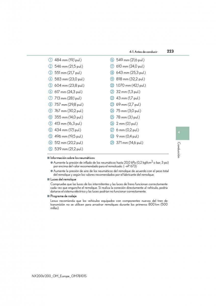 Lexus NX manual del propietario / page 223