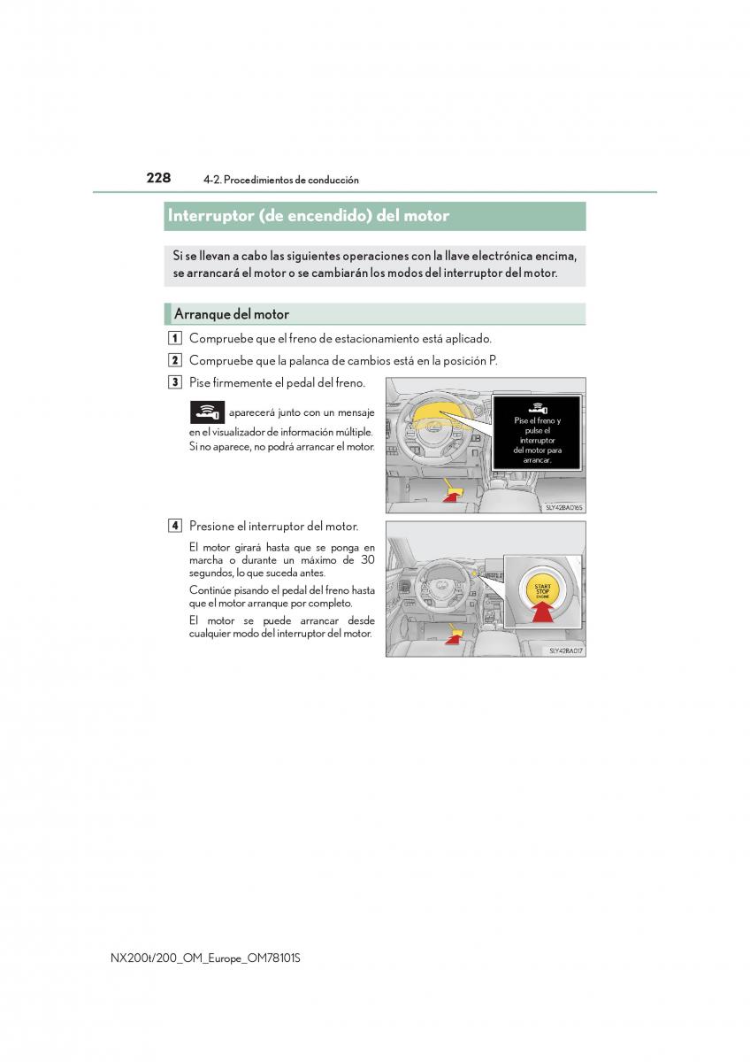 Lexus NX manual del propietario / page 228