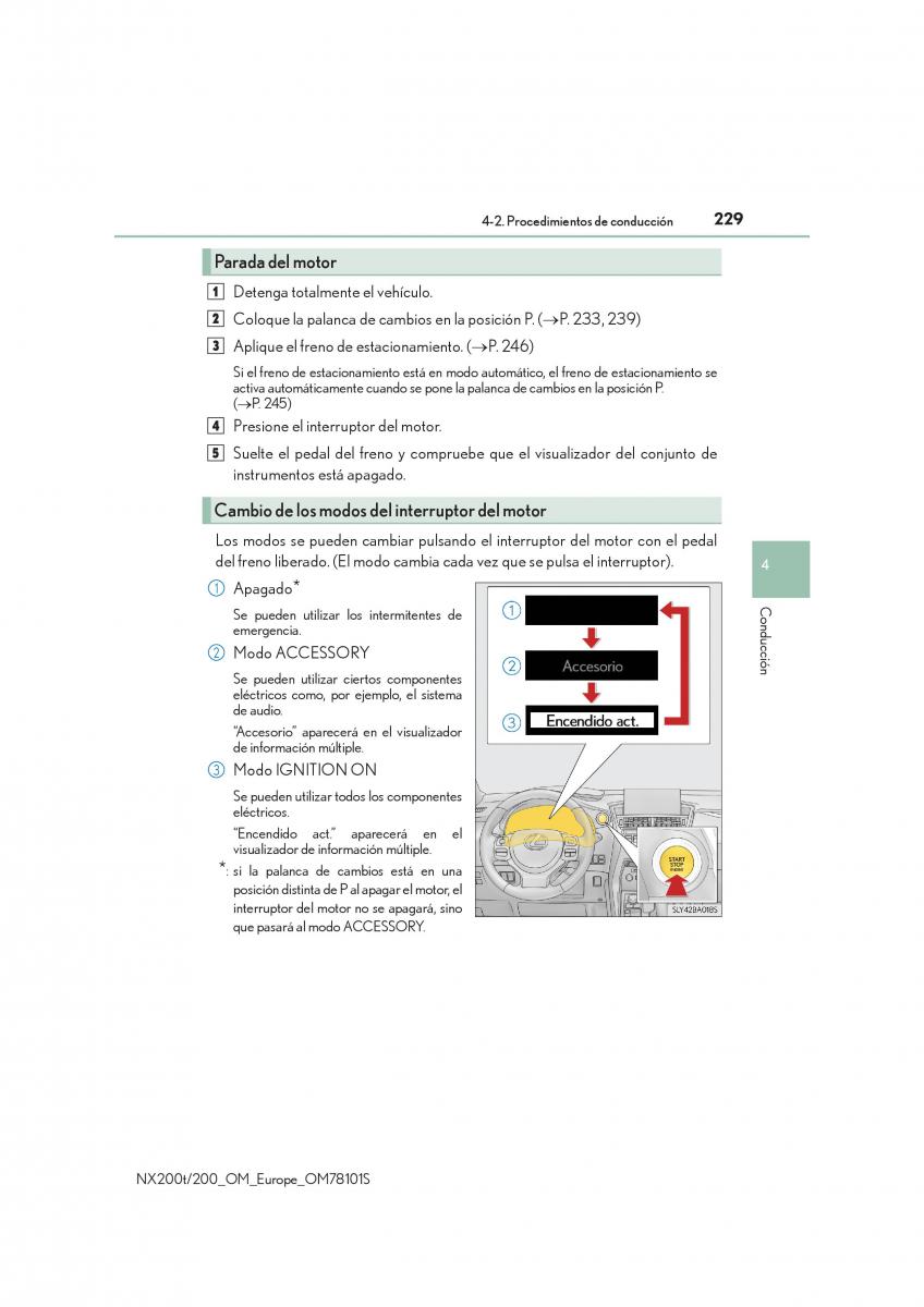 Lexus NX manual del propietario / page 229