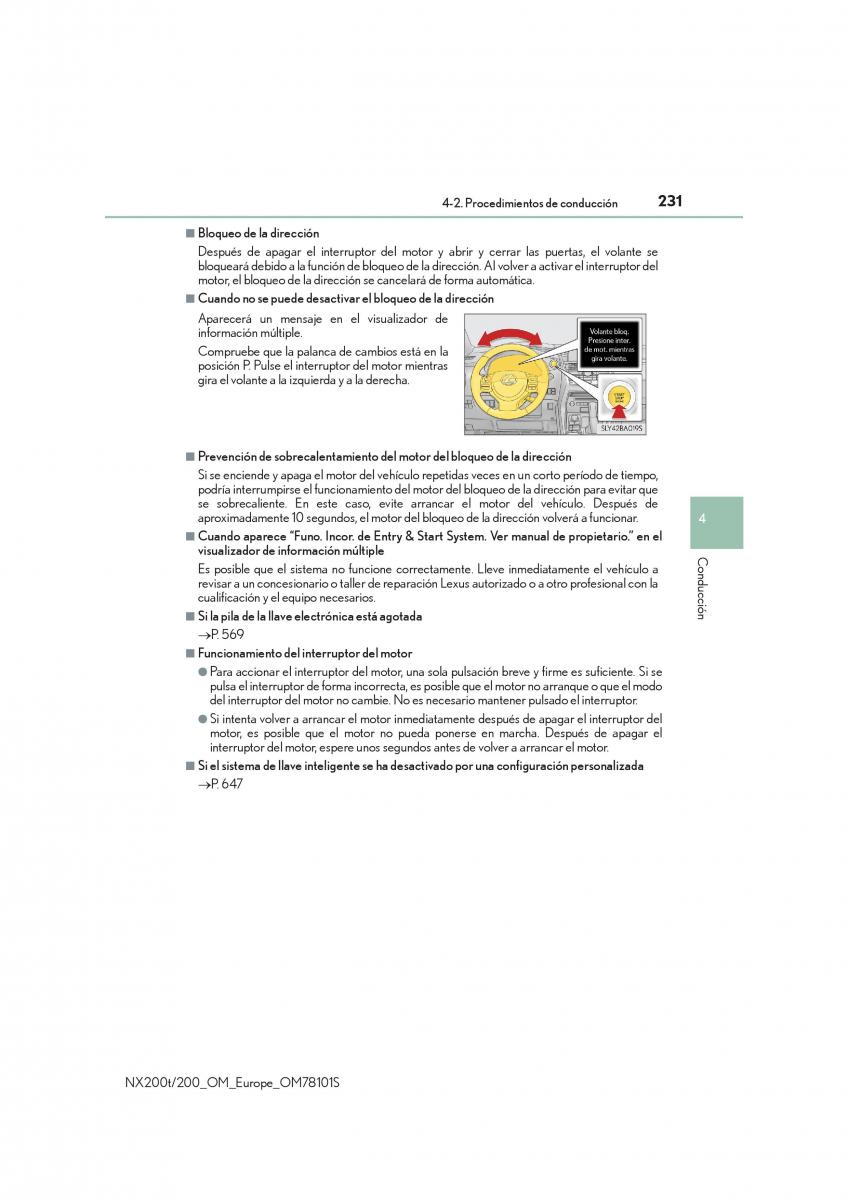 Lexus NX manual del propietario / page 231