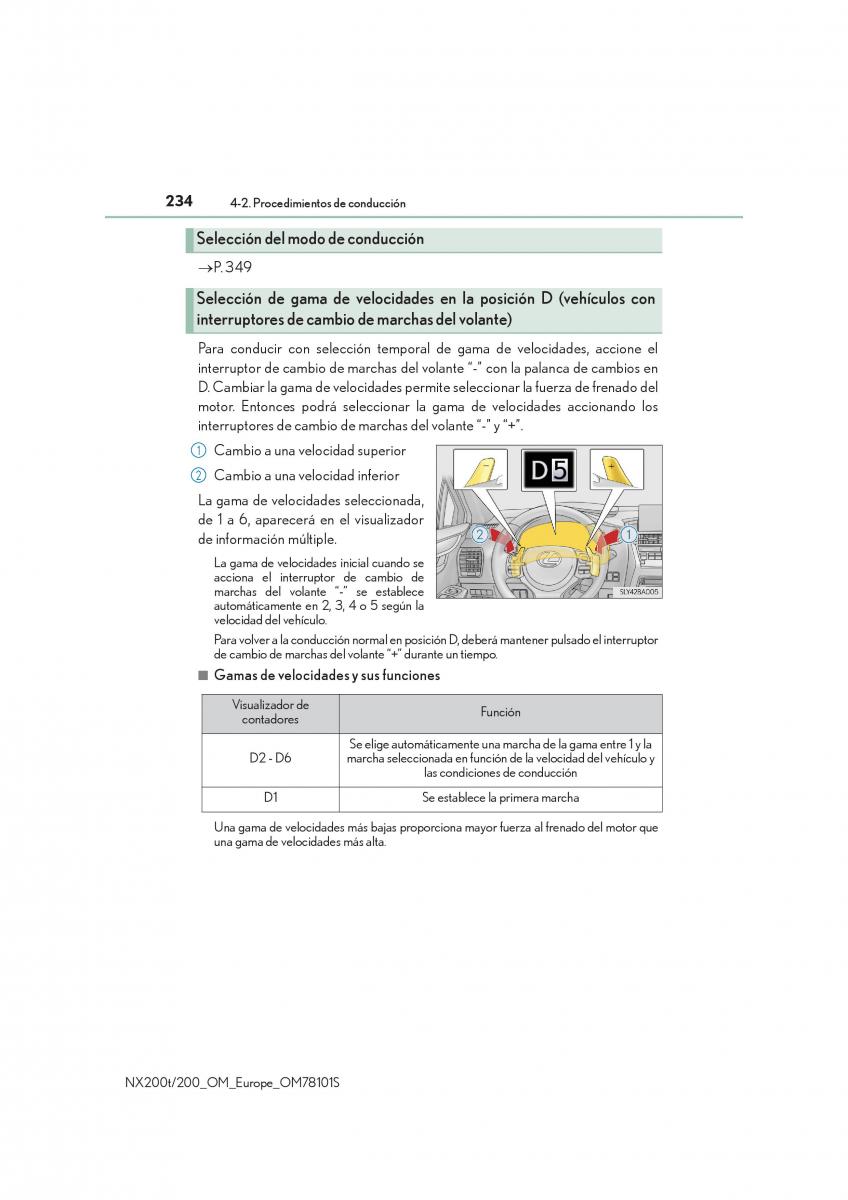 Lexus NX manual del propietario / page 234