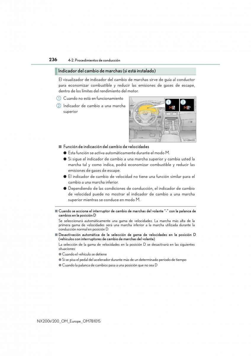 Lexus NX manual del propietario / page 236