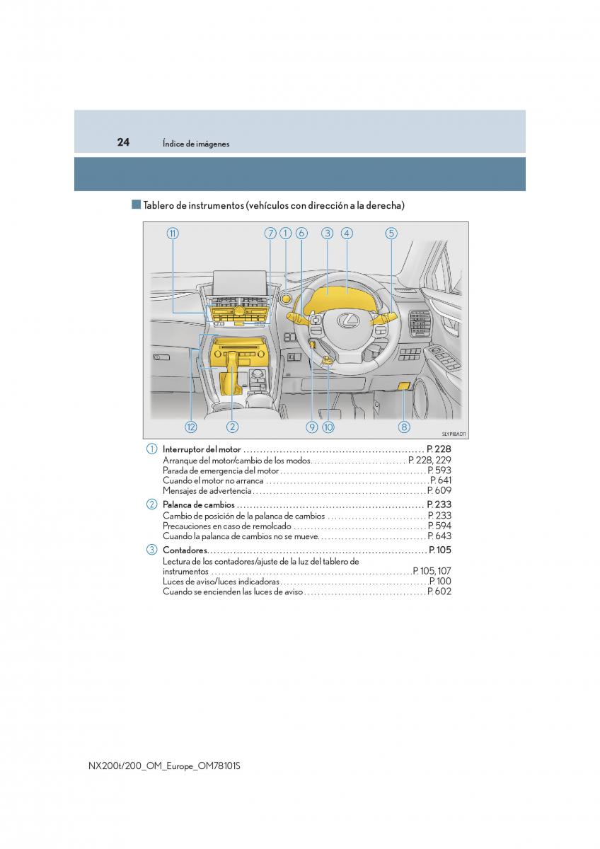 Lexus NX manual del propietario / page 24