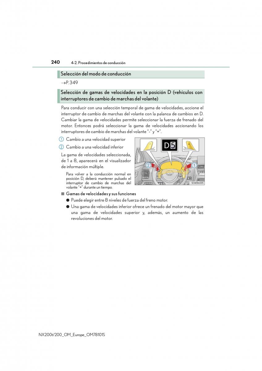 Lexus NX manual del propietario / page 240