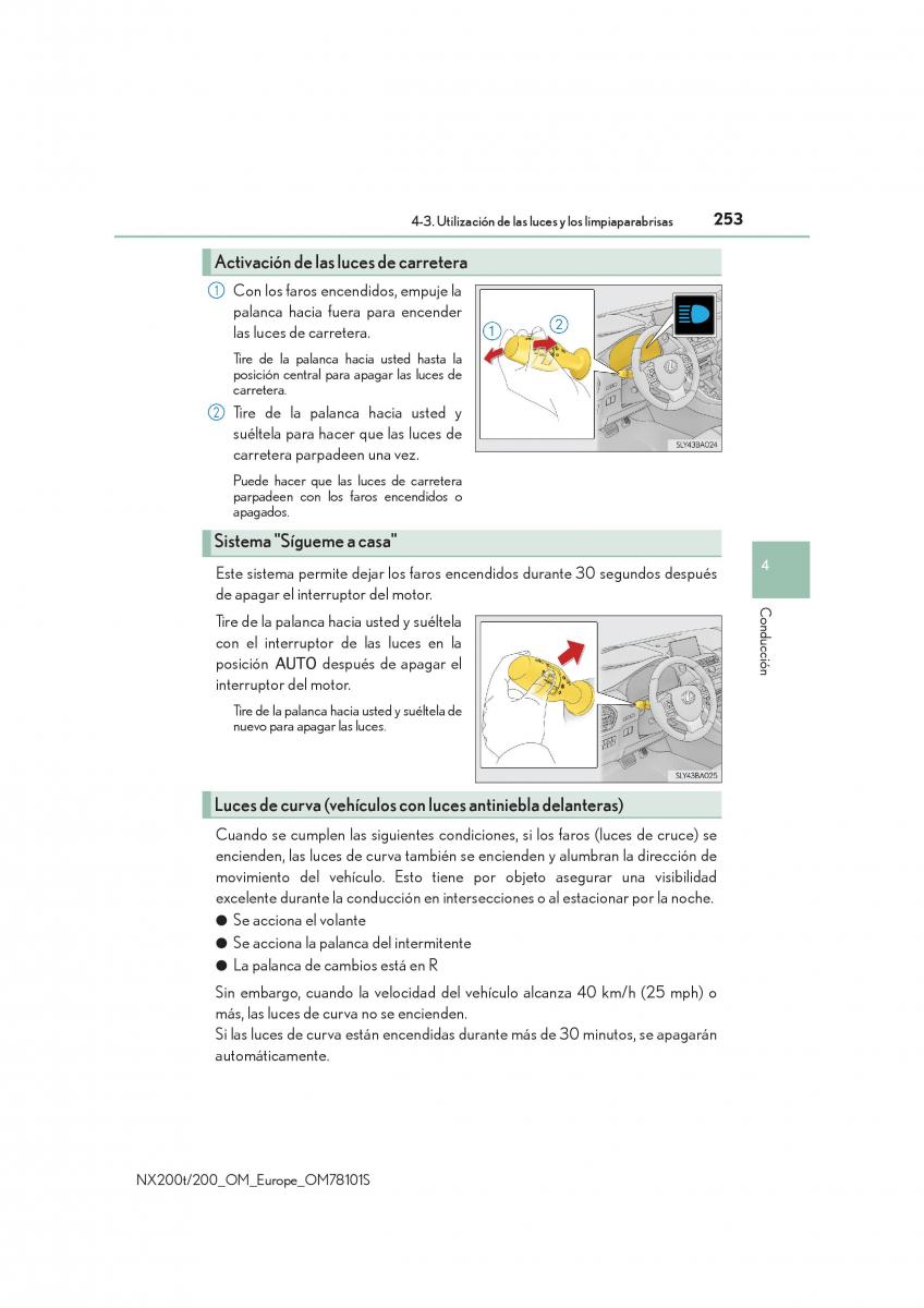 Lexus NX manual del propietario / page 253