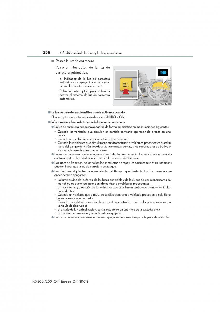 Lexus NX manual del propietario / page 258