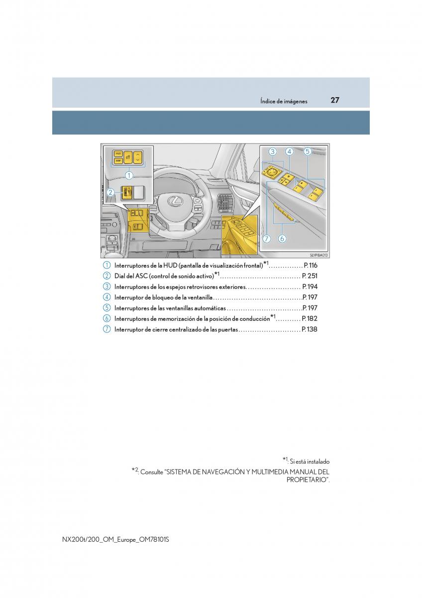 Lexus NX manual del propietario / page 27