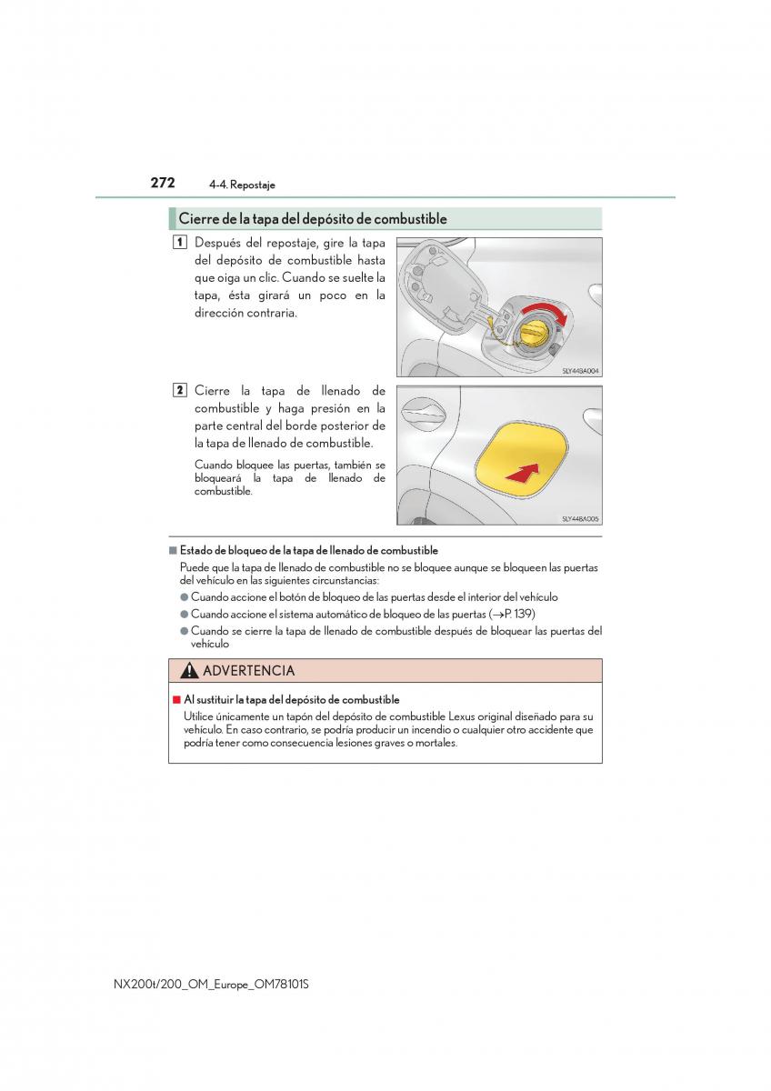 Lexus NX manual del propietario / page 272