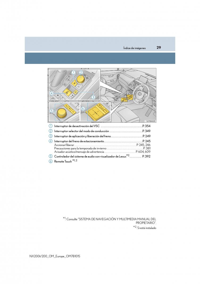 Lexus NX manual del propietario / page 29