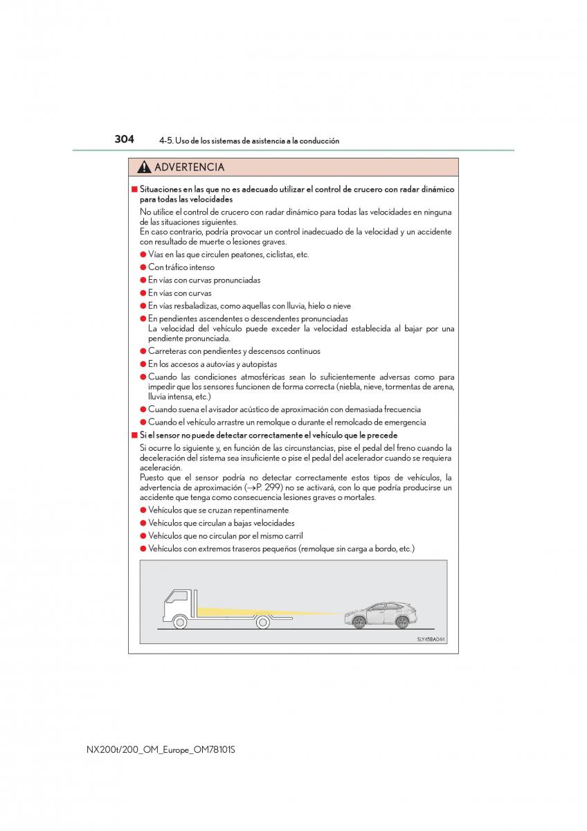 Lexus NX manual del propietario / page 304