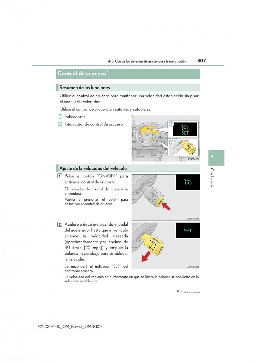 Lexus NX manual del propietario / page 307