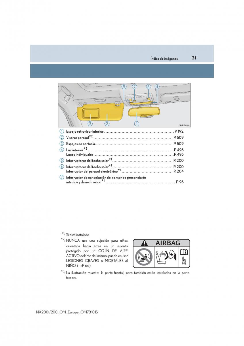 Lexus NX manual del propietario / page 31