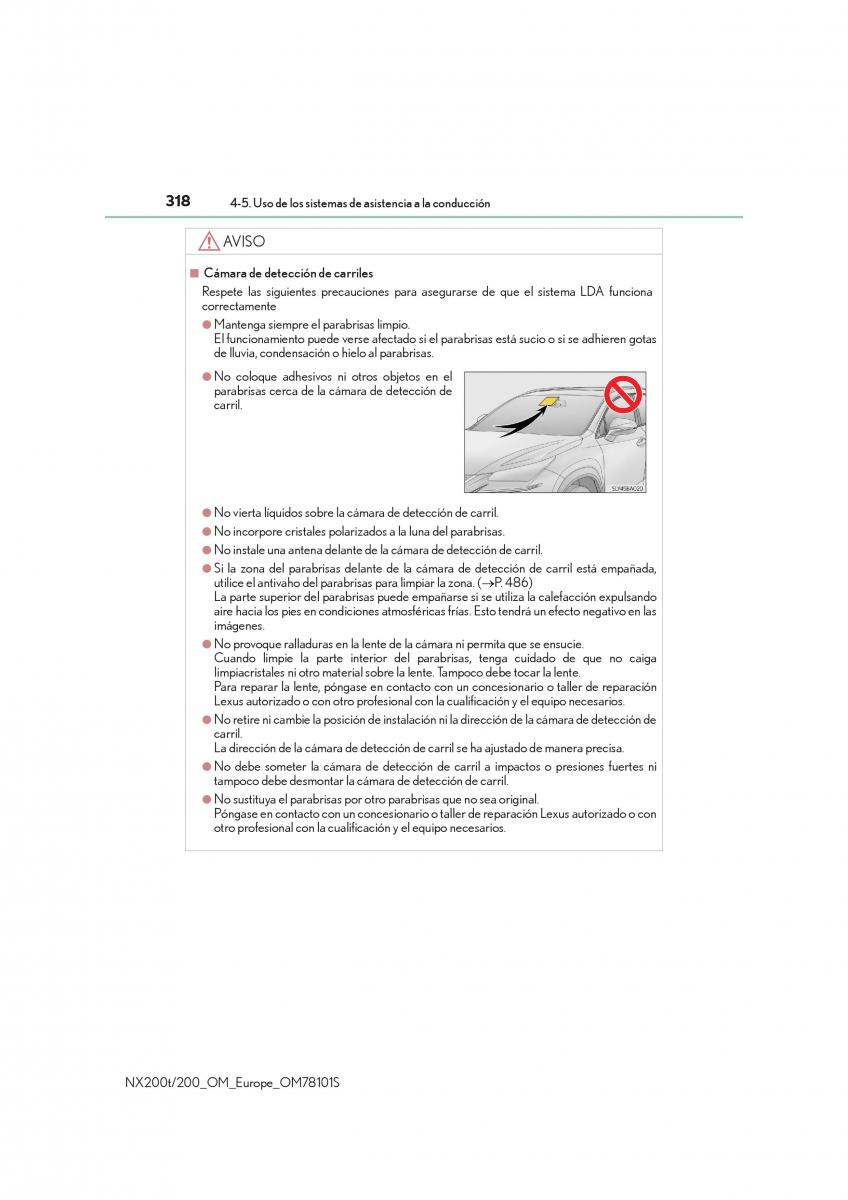 Lexus NX manual del propietario / page 318