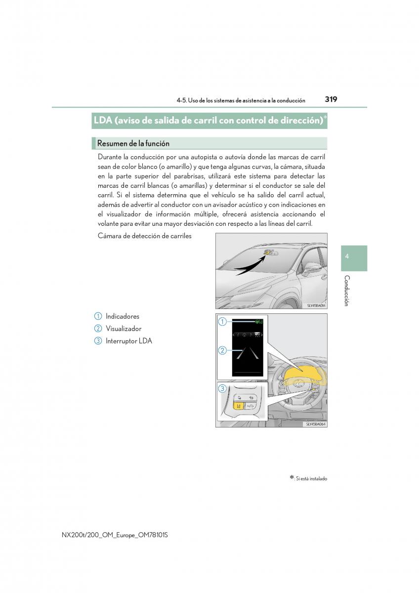 Lexus NX manual del propietario / page 319