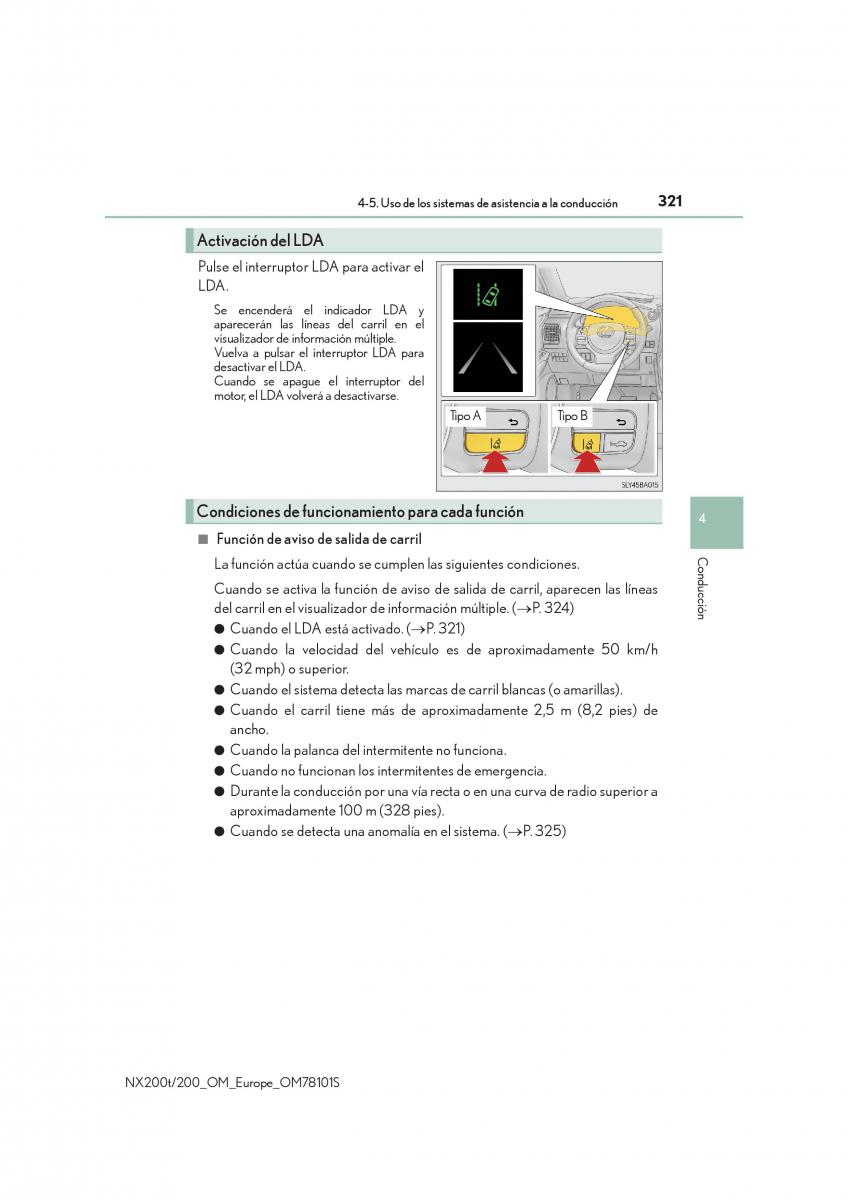 Lexus NX manual del propietario / page 321