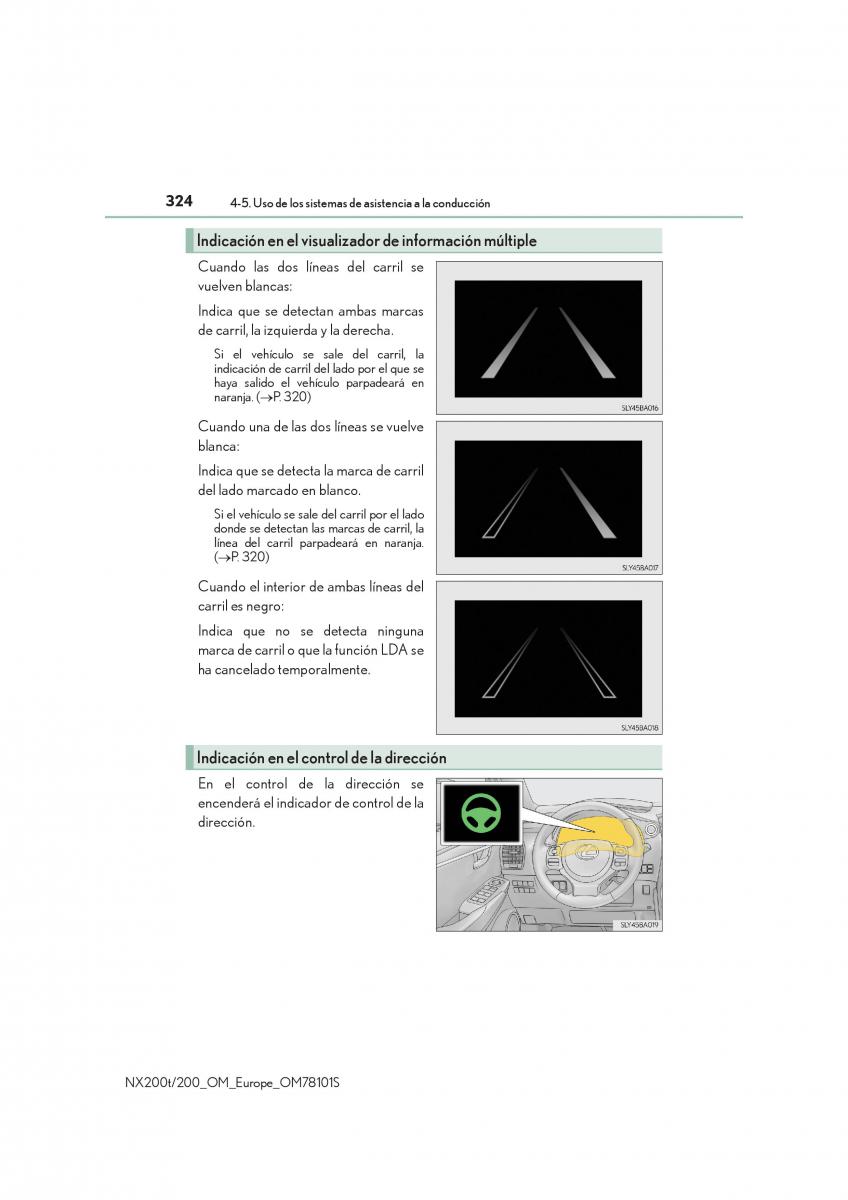 Lexus NX manual del propietario / page 324