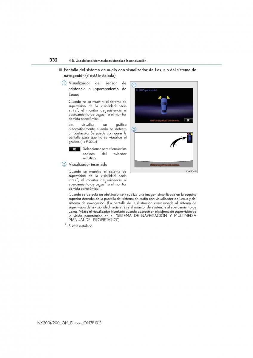 Lexus NX manual del propietario / page 332