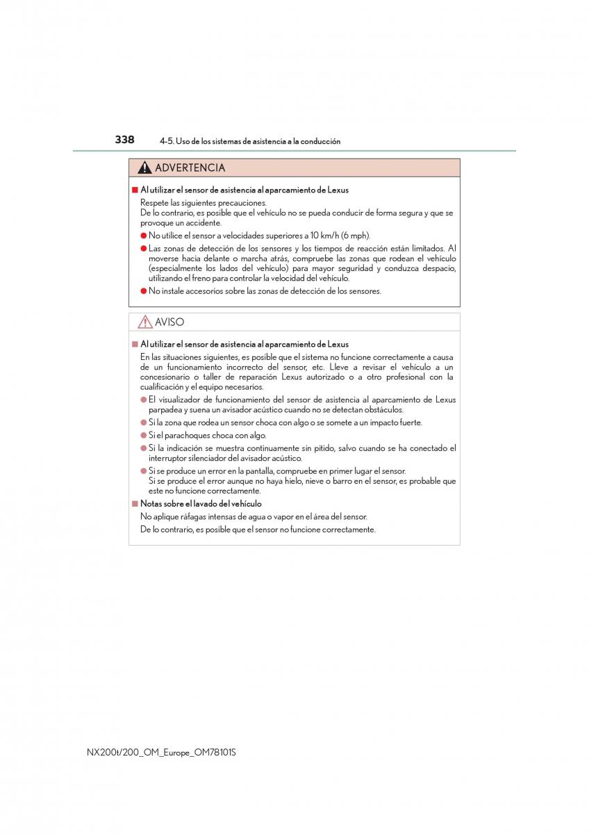 Lexus NX manual del propietario / page 338