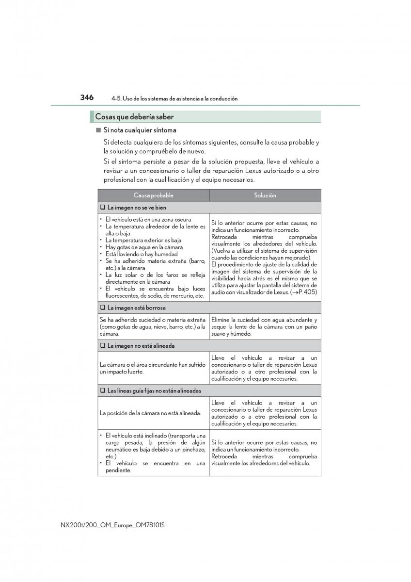 Lexus NX manual del propietario / page 346