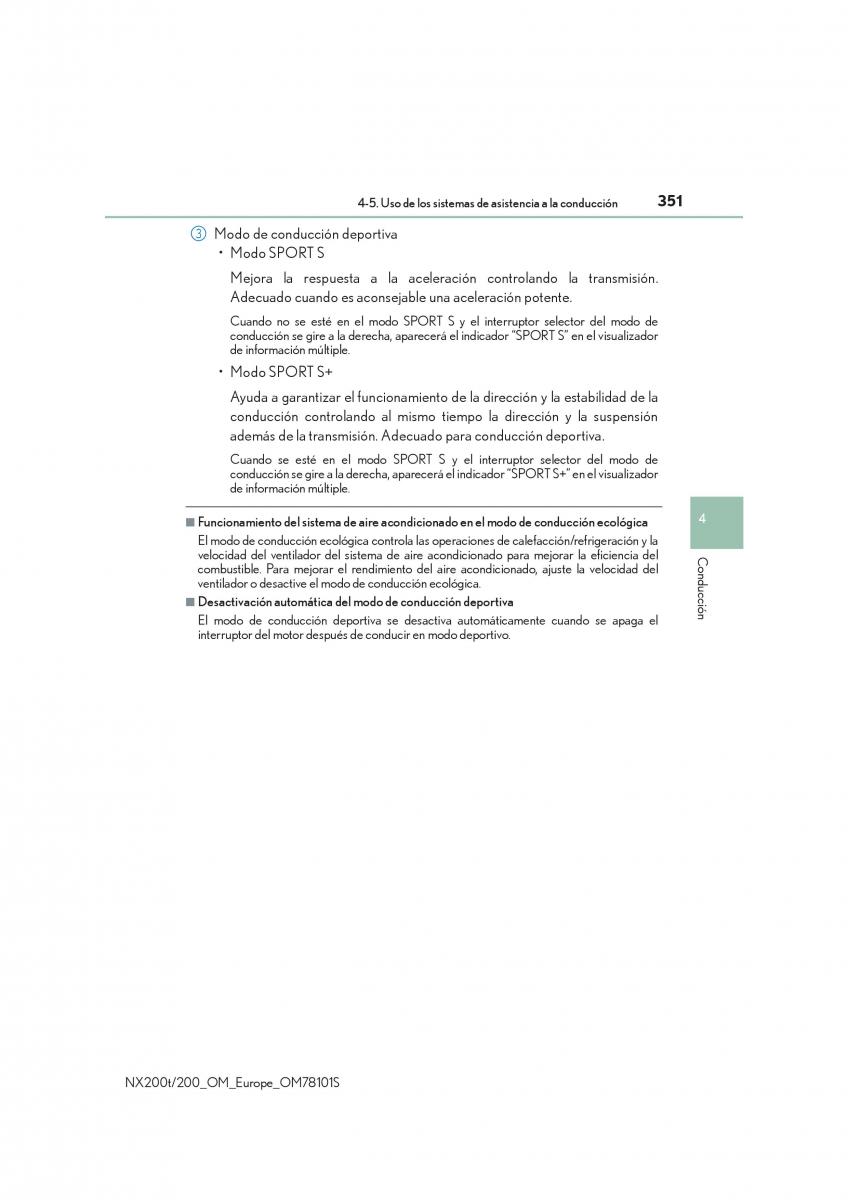 Lexus NX manual del propietario / page 351