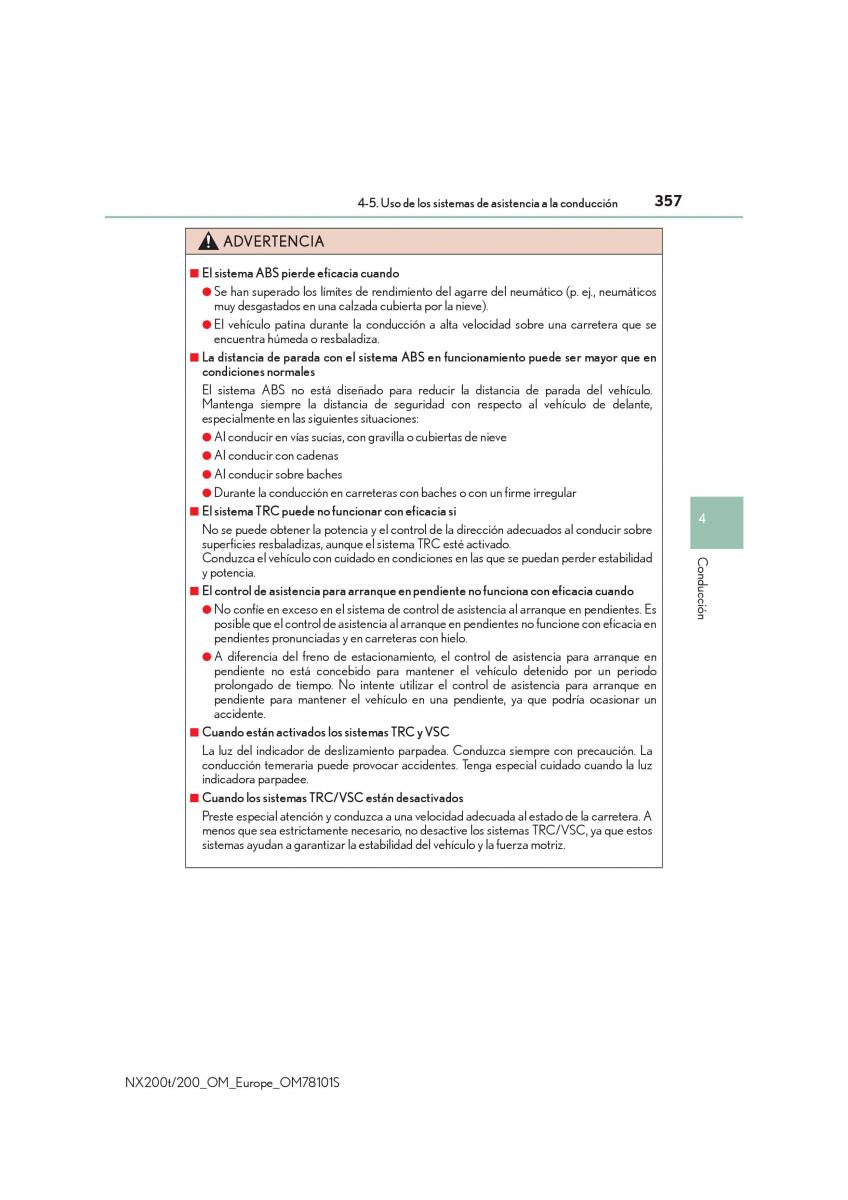 Lexus NX manual del propietario / page 357