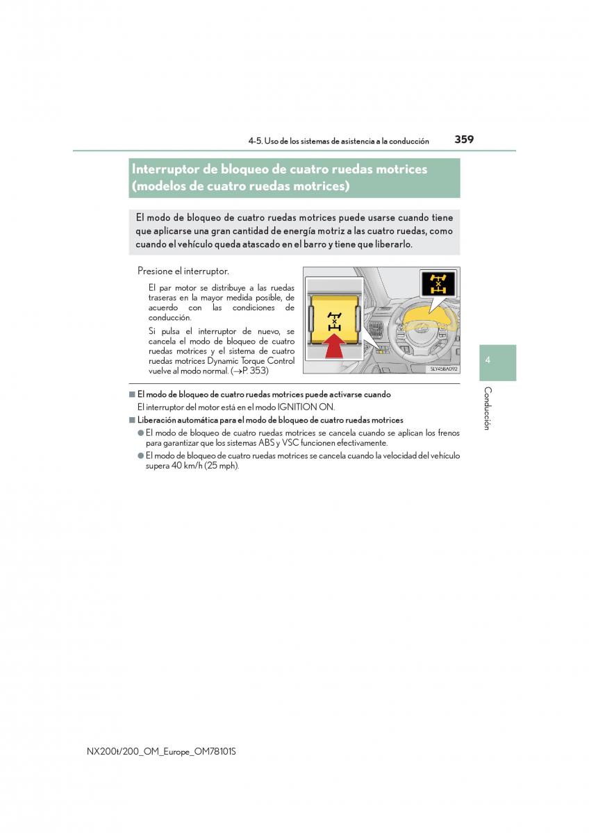 Lexus NX manual del propietario / page 359