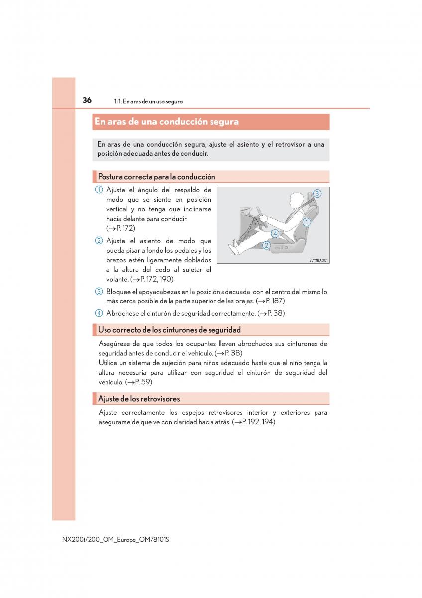 Lexus NX manual del propietario / page 36