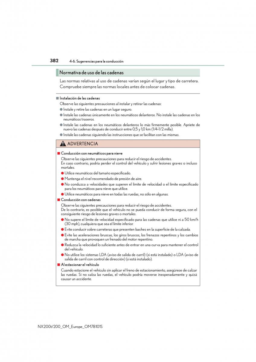 Lexus NX manual del propietario / page 382