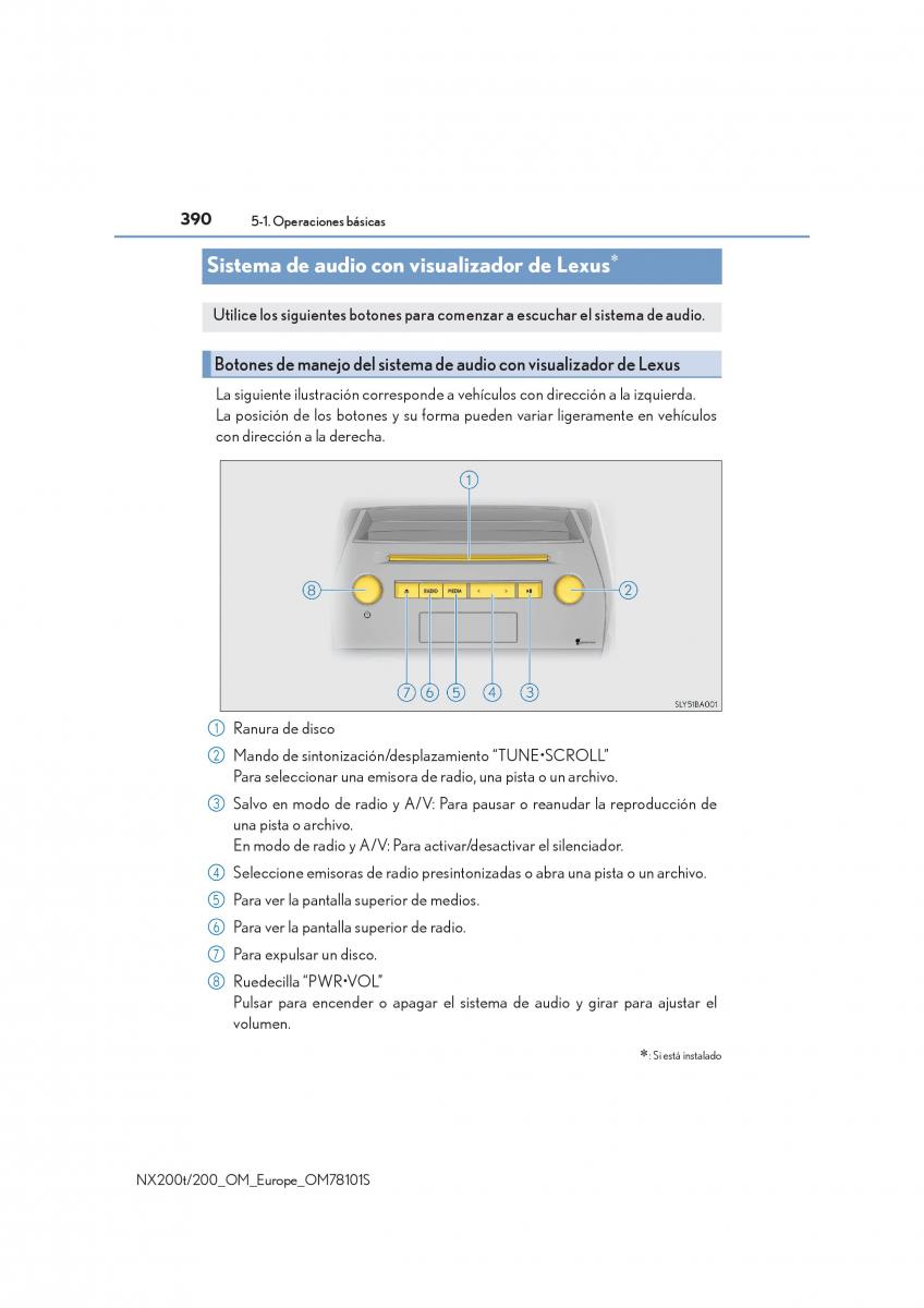 Lexus NX manual del propietario / page 390