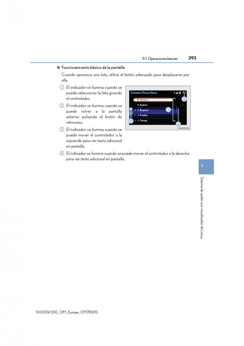 Lexus NX manual del propietario / page 393