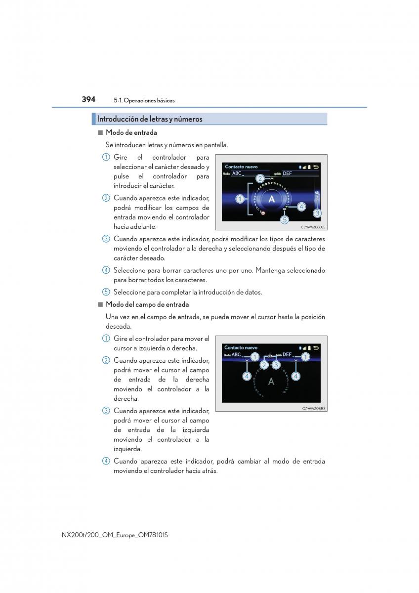 Lexus NX manual del propietario / page 394