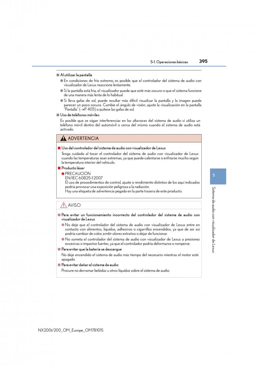 Lexus NX manual del propietario / page 395