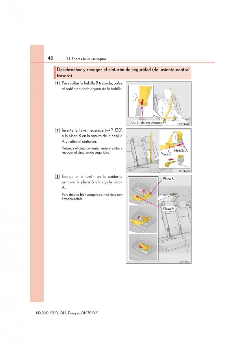 Lexus NX manual del propietario / page 40