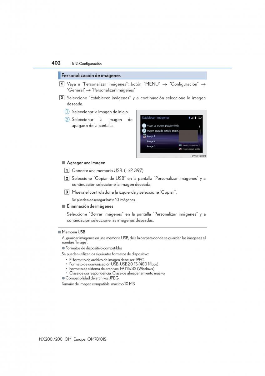 Lexus NX manual del propietario / page 402