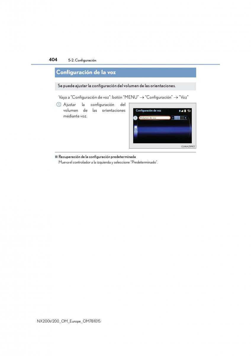 Lexus NX manual del propietario / page 404