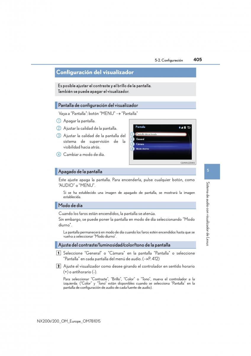 Lexus NX manual del propietario / page 405