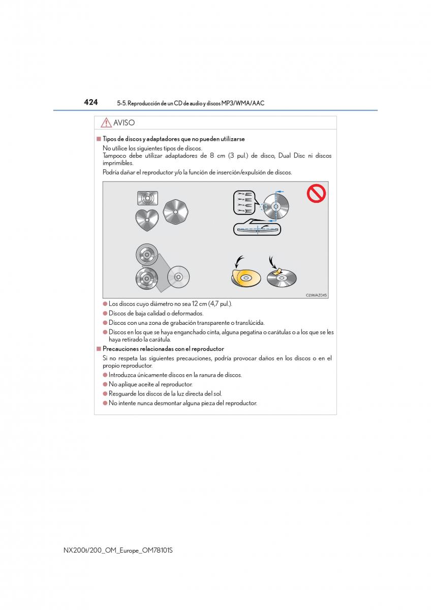 Lexus NX manual del propietario / page 424