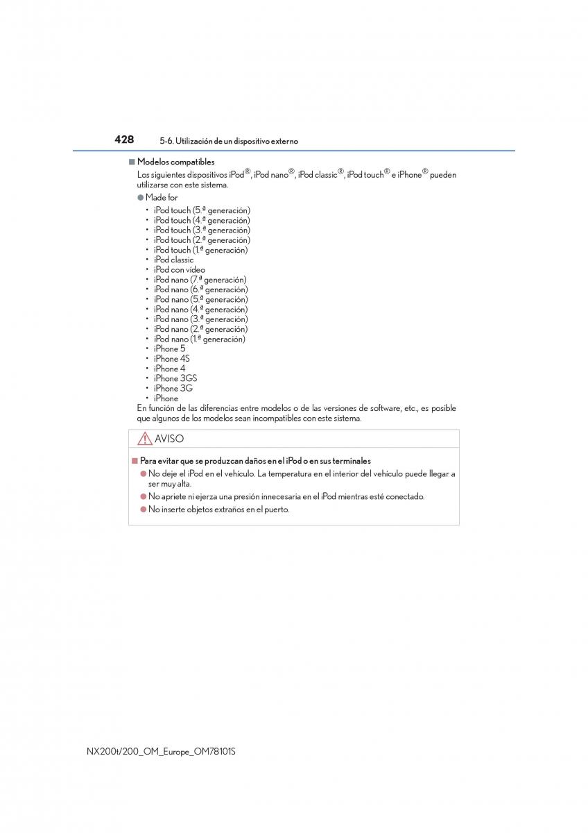 Lexus NX manual del propietario / page 428