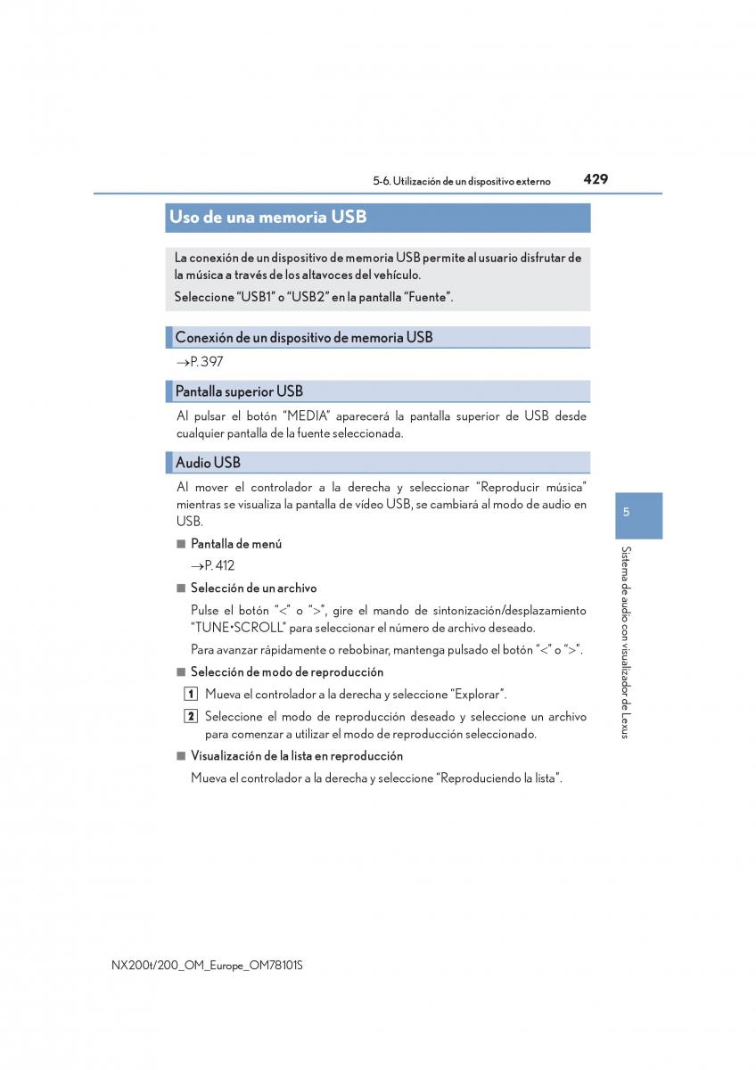 Lexus NX manual del propietario / page 429