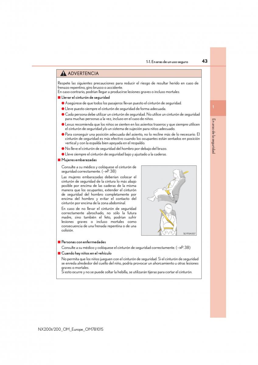 Lexus NX manual del propietario / page 43